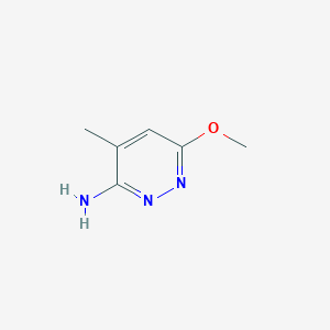 molecular formula C6H9N3O B8202372 6-Methoxy-4-methylpyridazin-3-amine 