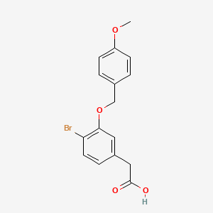 2-[4-Bromo-3-[(4-methoxyphenyl)methoxy]phenyl]acetic acid