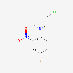 molecular formula C9H10BrClN2O2 B8202408 4-bromo-N-(2-chloroethyl)-N-methyl-2-nitroaniline 