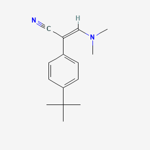 molecular formula C15H20N2 B8202418 (E)-2-(4-tert-butylphenyl)-3-(dimethylamino)prop-2-enenitrile 