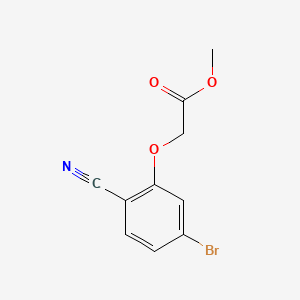 molecular formula C10H8BrNO3 B8202429 Methyl 2-(5-bromo-2-cyanophenoxy)acetate 