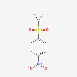 molecular formula C9H9NO4S B8202455 1-Cyclopropanesulphonyl-4-nitrobenzene 