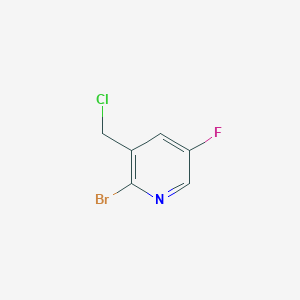 molecular formula C6H4BrClFN B8202484 2-Bromo-3-(chloromethyl)-5-fluoropyridine 