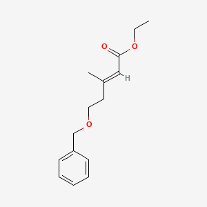molecular formula C15H20O3 B8202523 ethyl (E)-3-methyl-5-phenylmethoxypent-2-enoate 