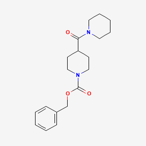 molecular formula C19H26N2O3 B8202574 Benzyl 4-(piperidine-1-carbonyl)piperidine-1-carboxylate 