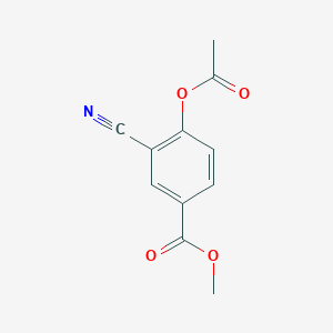 molecular formula C11H9NO4 B8202581 Methyl 4-acetoxy-3-cyanobenzoate 