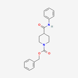 molecular formula C20H22N2O3 B8202582 1-Cbz-N-phenylpiperidine-4-carboxamide 