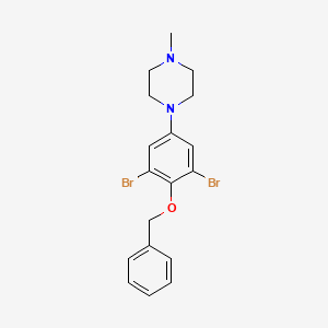 molecular formula C18H20Br2N2O B8202631 1-(3,5-Dibromo-4-phenylmethoxyphenyl)-4-methylpiperazine 