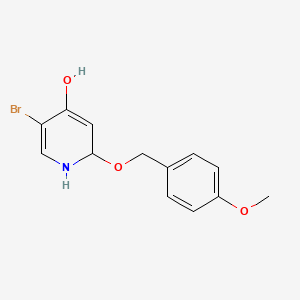 molecular formula C13H14BrNO3 B8202633 5-Bromo-2-[(4-methoxyphenyl)methoxy]-1,2-dihydropyridin-4-ol 