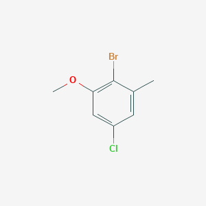molecular formula C8H8BrClO B8202654 2-Bromo-5-chloro-1-methoxy-3-methylbenzene 