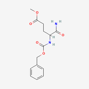 molecular formula C14H18N2O5 B8202655 Methyl 5-amino-5-oxo-4-(phenylmethoxycarbonylamino)pentanoate 