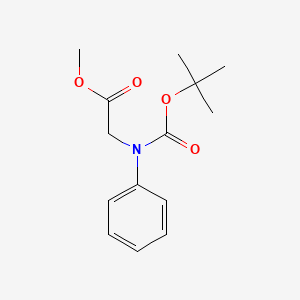 molecular formula C14H19NO4 B8202662 N-(tert-butoxycarbonyl)phenylglycine methyl ester 