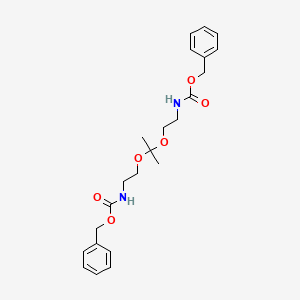 molecular formula C23H30N2O6 B8202690 benzyl N-[2-[2-[2-(phenylmethoxycarbonylamino)ethoxy]propan-2-yloxy]ethyl]carbamate 