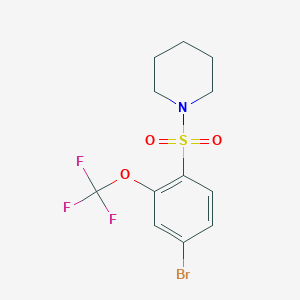 1-[4-Bromo-2-(trifluoromethoxy)phenyl]sulfonylpiperidine