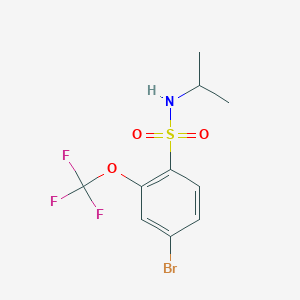 molecular formula C10H11BrF3NO3S B8202706 4-bromo-N-isopropyl-2-(trifluoromethoxy)benzenesulfonamide 