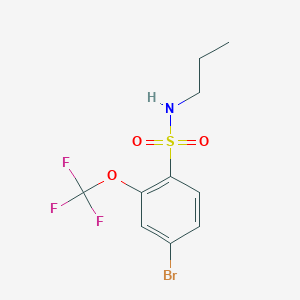 molecular formula C10H11BrF3NO3S B8202716 4-bromo-N-propyl-2-(trifluoromethoxy)benzenesulfonamide 