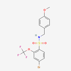 4-bromo-N-[(4-methoxyphenyl)methyl]-2-(trifluoromethoxy)benzenesulfonamide