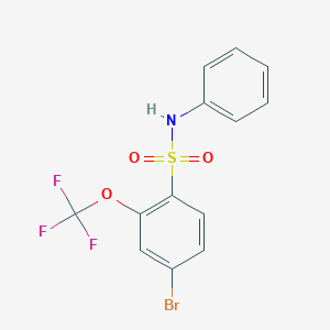 molecular formula C13H9BrF3NO3S B8202727 4-bromo-N-phenyl-2-(trifluoromethoxy)benzenesulfonamide 