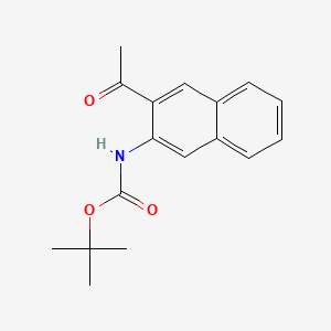molecular formula C17H19NO3 B8202732 tert-butyl N-(3-acetylnaphthalen-2-yl)carbamate 