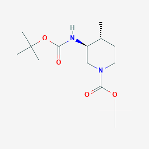 (3S)-1-(tert-Butoxycarbonyl)-3beta-(tert-butoxycarbonylamino)-4alpha-methylpiperidine
