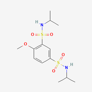 molecular formula C13H22N2O5S2 B8202750 4-methoxy-1-N,3-N-di(propan-2-yl)benzene-1,3-disulfonamide 