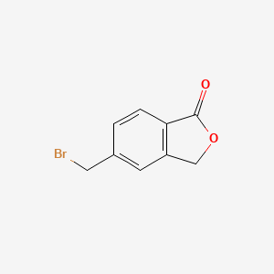 molecular formula C9H7BrO2 B8202816 5-(Bromomethyl)-1,3-dihydroisobenzofuran-1-one 