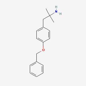 molecular formula C17H21NO B8202821 2-Methyl-1-(4-phenylmethoxyphenyl)propan-2-amine 