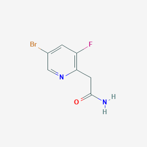 molecular formula C7H6BrFN2O B8202879 2-(5-Bromo-3-fluoropyridin-2-yl)acetamide 