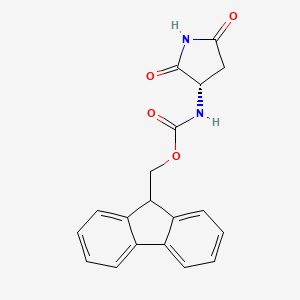 molecular formula C19H16N2O4 B8202891 9H-fluoren-9-ylmethyl N-[(3S)-2,5-dioxopyrrolidin-3-yl]carbamate 
