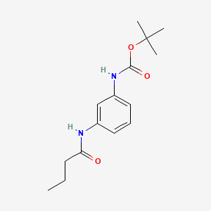 molecular formula C15H22N2O3 B8202901 tert-butyl N-[3-(butanoylamino)phenyl]carbamate 