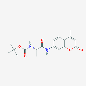molecular formula C18H22N2O5 B8202914 tert-butyl N-[(2S)-1-[(4-methyl-2-oxochromen-7-yl)amino]-1-oxopropan-2-yl]carbamate 