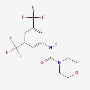 molecular formula C13H12F6N2O2 B8202922 N-[3,5-bis(trifluoromethyl)phenyl]morpholine-4-carboxamide 