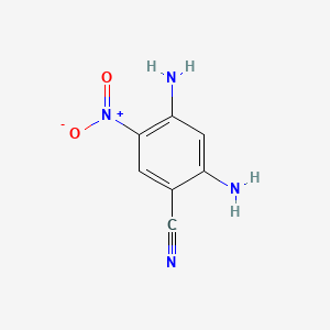 molecular formula C7H6N4O2 B8202923 2,4-Diamino-5-nitrobenzonitrile 