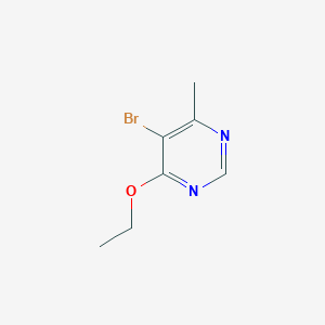molecular formula C7H9BrN2O B8202971 5-Bromo-4-ethoxy-6-methylpyrimidine 