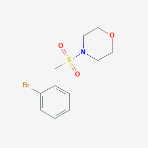 molecular formula C11H14BrNO3S B8202981 4-[(2-Bromophenyl)methylsulfonyl]morpholine 