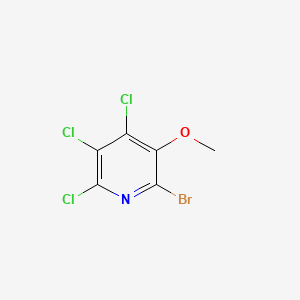 molecular formula C6H3BrCl3NO B8202985 2-Bromo-4,5,6-trichloro-3-methoxypyridine 