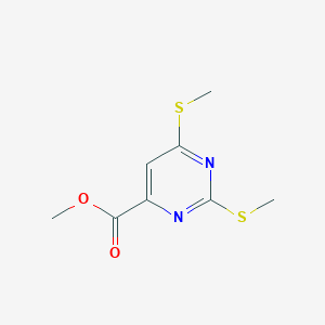molecular formula C8H10N2O2S2 B8202996 Methyl 2,6-bis(methylsulfanyl)pyrimidine-4-carboxylate 