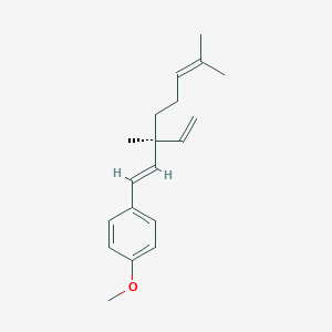 molecular formula C19H26O B082030 1-((E)-(S)-3,7-Dimethyl-3-vinyl-octa-1,6-dienyl)-4-methoxy-benzene CAS No. 10309-44-1