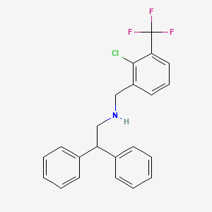 molecular formula C22H19ClF3N B8203006 (2-Chloro-3-trifluoromethyl-benzyl)-diphenylethyl-amine 