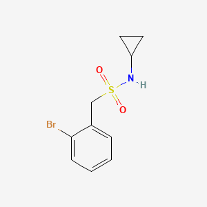 molecular formula C10H12BrNO2S B8203042 1-(2-bromophenyl)-N-cyclopropylmethanesulfonamide 