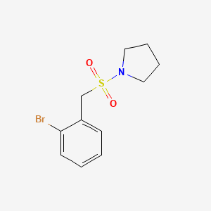 molecular formula C11H14BrNO2S B8203063 1-[(2-Bromophenyl)methylsulfonyl]pyrrolidine 