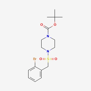 molecular formula C16H23BrN2O4S B8203068 Tert-butyl 4-[(2-bromophenyl)methylsulfonyl]piperazine-1-carboxylate 