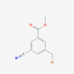 molecular formula C10H8BrNO2 B8203079 Methyl 3-(bromomethyl)-5-cyanobenzoate 