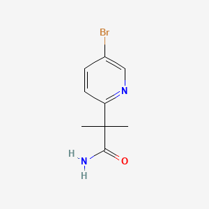 molecular formula C9H11BrN2O B8203085 2-(5-Bromopyridin-2-yl)-2-methylpropanamide 
