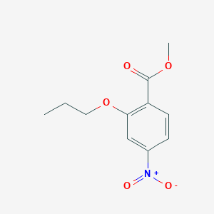 molecular formula C11H13NO5 B8203111 Methyl 4-nitro-2-propoxybenzoate 