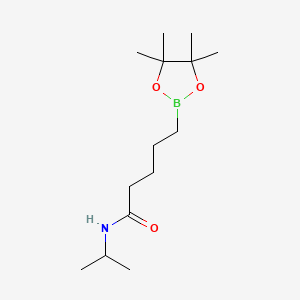 molecular formula C14H28BNO3 B8203141 N-propan-2-yl-5-(4,4,5,5-tetramethyl-1,3,2-dioxaborolan-2-yl)pentanamide 