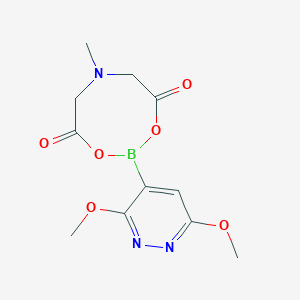 molecular formula C11H14BN3O6 B8203325 3,6-Dimethoxypyridazine-4-boronic acid MIDA ester, 97% 