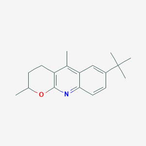 molecular formula C18H23NO B8203334 7-(tert-Butyl)-2,5-dimethyl-3,4-dihydro-2H-pyrano[2,3-b]quinoline 