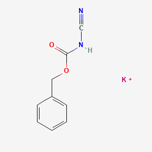 molecular formula C9H8KN2O2+ B8203380 potassium;benzyl N-cyanocarbamate 