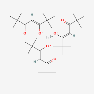 molecular formula C33H57O6Ti B8203388 Titanium, tris(2,2,6,6-tetramethyl-3,5-heptanedionato-kappaO3,kappaO5)-, (OC-6-11)- 